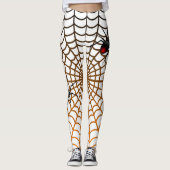 Awsome Spider and Web Fun Halloween Design Leggings (Vorderseite)