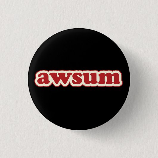Awsum Lolcat Speak Flair Pinback Button (Vorderseite)