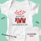 Aww Baby Smile und Herz Baby Strampler