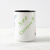Aww Chiwawa zwei Ton-Tasse 2 Zweifarbige Tasse (Mittel)