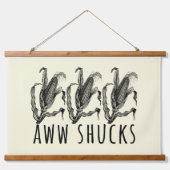 Aww Shucks Corn Husk Funny Farm Wandteppich Mit Holzrahmen (Vorne)