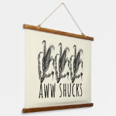Aww Shucks Corn Husk Funny Farm Wandteppich Mit Holzrahmen (Gewinkelt)