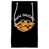 Aww Shucks Funny Oyster Pun Dark BG Kleine Geschenktüte (Vorderseite)