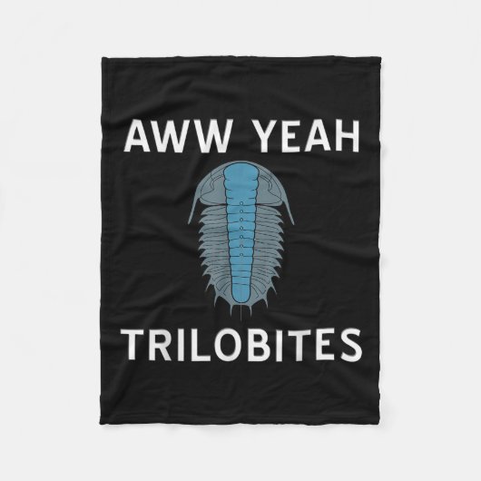 Aww Yeah Trilobites Science Fossils Paleontologe Fleecedecke (Vorderseite)