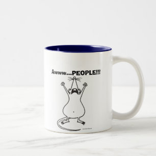 Awww… LEUTE!!! Ratten-Tasse Zweifarbige Tasse