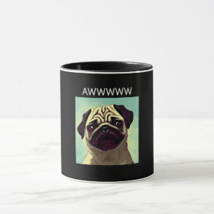 Awww Niedlicher Mops je MugShot Niedliches Portrai Tasse