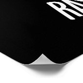 Awww-right Ray To Go Funny Stingray Pun Dark BG Poster (Ecke)