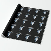 Awww Sharks Funny Animal Pun Dark BG Geschenkpapier (Ungerollt)