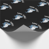 Awww Sharks Funny Animal Pun Dark BG Geschenkpapier (Ecke)