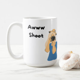 Awww Shoot mit einem Fotografen auf einem Kaffeetasse