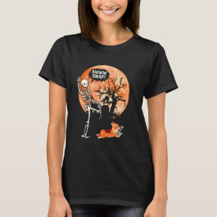Awww Snap Halloween-Kostüm Corgi bringt Skelett B T-Shirt