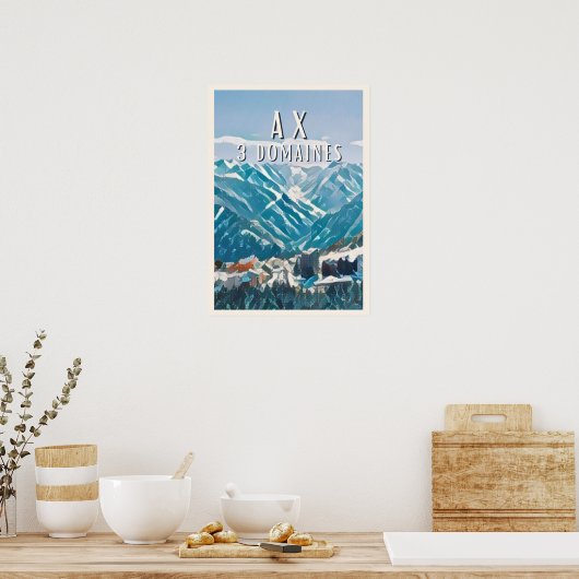 AX 3 Skigebiete Poster (Küche)