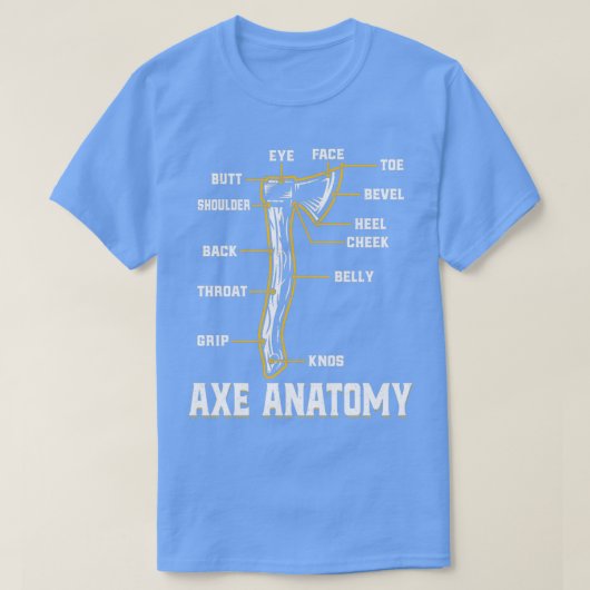 Ax Anatomy Funny Ax Hatchet Thrower Throwing Clas T-Shirt (Design vorne)
