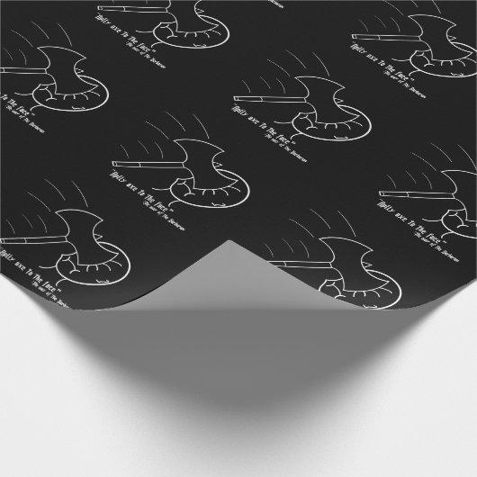 "Ax auf das Gesicht anwenden" - der Weg des Barbar Geschenkpapier (Ecke)