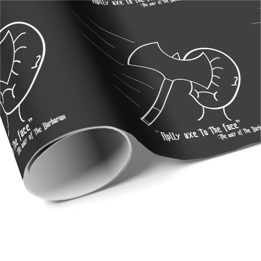 "Ax auf das Gesicht anwenden" - der Weg des Barbar Geschenkpapier (Rolleneckpunkt)