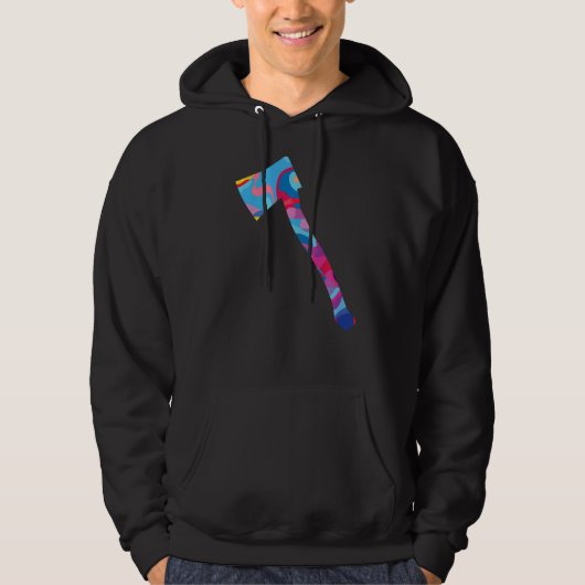Ax Ax farbige Grafik Hoodie (Vorderseite)