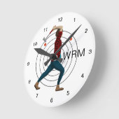 Ax-Einbruch Runde Wanduhr (Winkel)