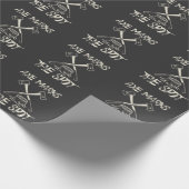 Ax kennzeichnet die Spot-Funny Ax-Throwing-Holzbea Geschenkpapier (Ecke)