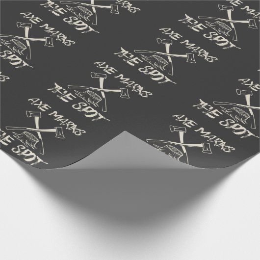 Ax kennzeichnet die Spot-Funny Ax-Throwing-Holzbea Geschenkpapier (Ecke)