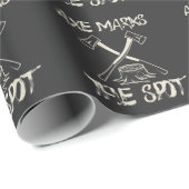 Ax kennzeichnet die Spot-Funny Ax-Throwing-Holzbea Geschenkpapier (Rolleneckpunkt)