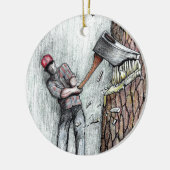 Ax Man no chainsaw Keramikornament (Links)