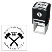 Ax Monogram-Adresse Permastempel (Beispiel)