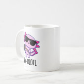 Ax-olotl Funny Animal Axolotl Pun Kaffeetasse (Vorderseite Links)