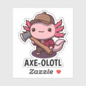 Ax-olotl Lumberjack Axolotl Aufkleber (Blatt)