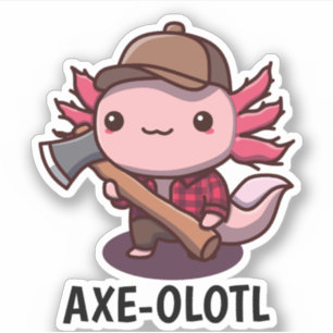 Ax-olotl Lumberjack Axolotl Aufkleber