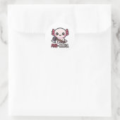 Ax-Olotl! Niedlicher Axolotl Pub Runder Aufkleber (Tasche)