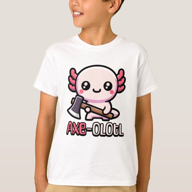 Ax-Olotl! Niedlicher Axolotl Pub T-Shirt (Vorderseite)
