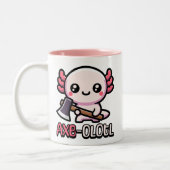 Ax-Olotl! Niedlicher Axolotl Pub Zweifarbige Tasse (Links)