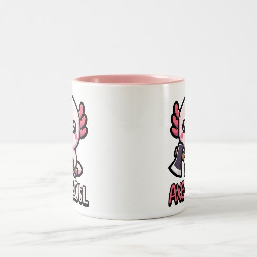 Ax-Olotl! Niedlicher Axolotl Pub Zweifarbige Tasse (Mittel)