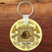 Ax Shield-Feuerwehrmann-Schlüsselanhänger Schlüsselanhänger (Vorderseite)