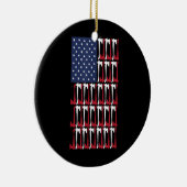 Ax Throwing American Flag für Lumberjacks Keramik Ornament (Rechts)