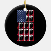 Ax Throwing American Flag für Lumberjacks Keramik Ornament (Hinten)