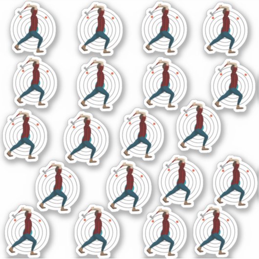 Ax Throwing Aufkleber (Vorderseite)