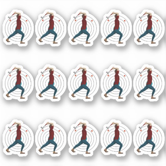 Ax Throwing Aufkleber (Vorderseite)