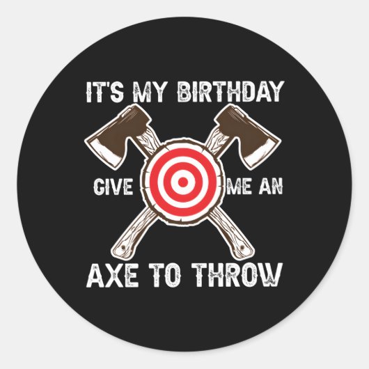 Ax Throwing Ax Thrower Runder Aufkleber (Vorderseite)