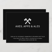 Ax Throwing Bachelor Party Einladung (Vorne/Hinten)