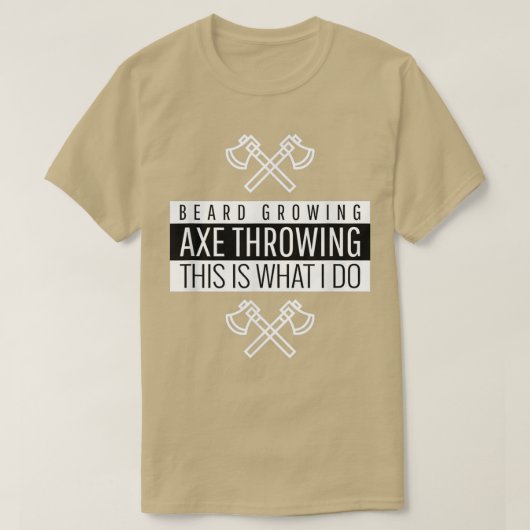 Ax Throwing Beard Liebhaber 2 T-Shirt (Design vorne)