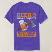 Ax Throwing Beer Sharp Objects Beer Drinker Ax T T-Shirt (Design vorne)