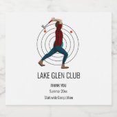 Ax Throwing Bierflaschenetikett (Einzelnes Label)