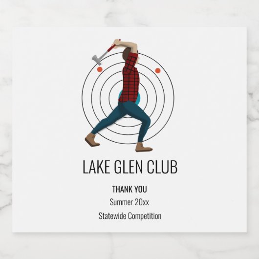 Ax Throwing Bierflaschenetikett (Einzelnes Label)