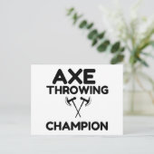 AX THROWING CHAMPION POSTKARTE (Stehend Vorderseite)