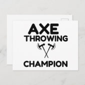 AX THROWING CHAMPION POSTKARTE (Vorne/Hinten)