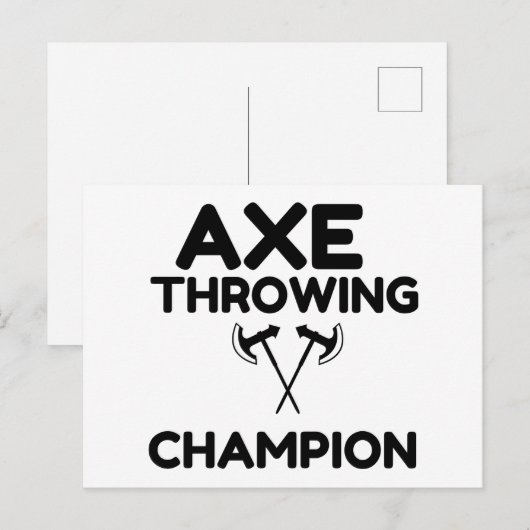 AX THROWING CHAMPION POSTKARTE (Vorne/Hinten)