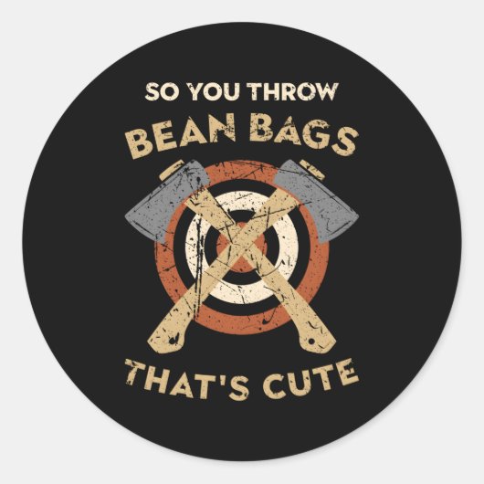 Ax Throwing Chet und Ax Lumberjack Hobby Runder Aufkleber (Vorderseite)