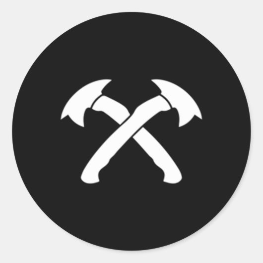 Ax Throwing Crossed Chets for Thrower Runder Aufkleber (Vorderseite)