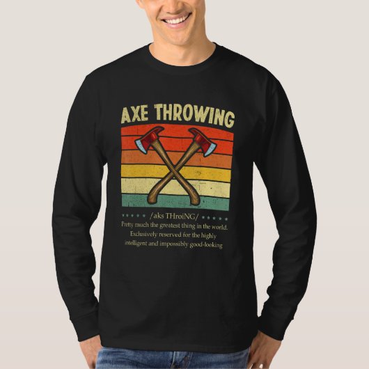 Ax Throwing Definition Retro Hatchet Ax Thrower L T-Shirt (Vorderseite)
